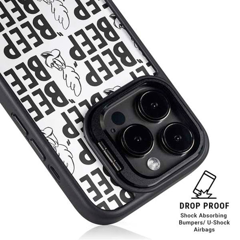 Looney Tunes Road Runner Beep Grid iPhone 16 Pro Kickstand Case